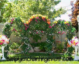 Wedding Decoration, Triple Black Iron Arch, Outdoor Decor