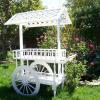 Our lighted white candy cart, not shown in picture but included with the rental are 6 led crystal containers and silver spoons