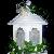 White Gazebo Centerpieces, these have a center that lights up, we have 10 available for rent. - They rent for $10 each.